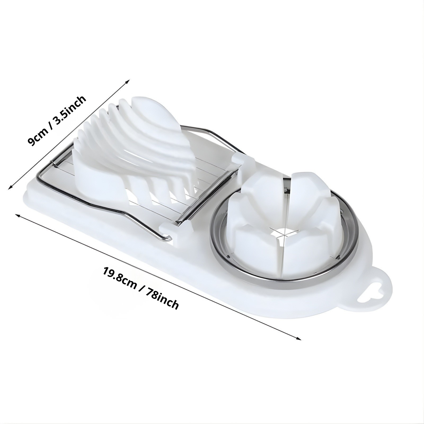 EggMaster Pro – 2-in-1 Stainless Steel Egg & Fruit Slicer